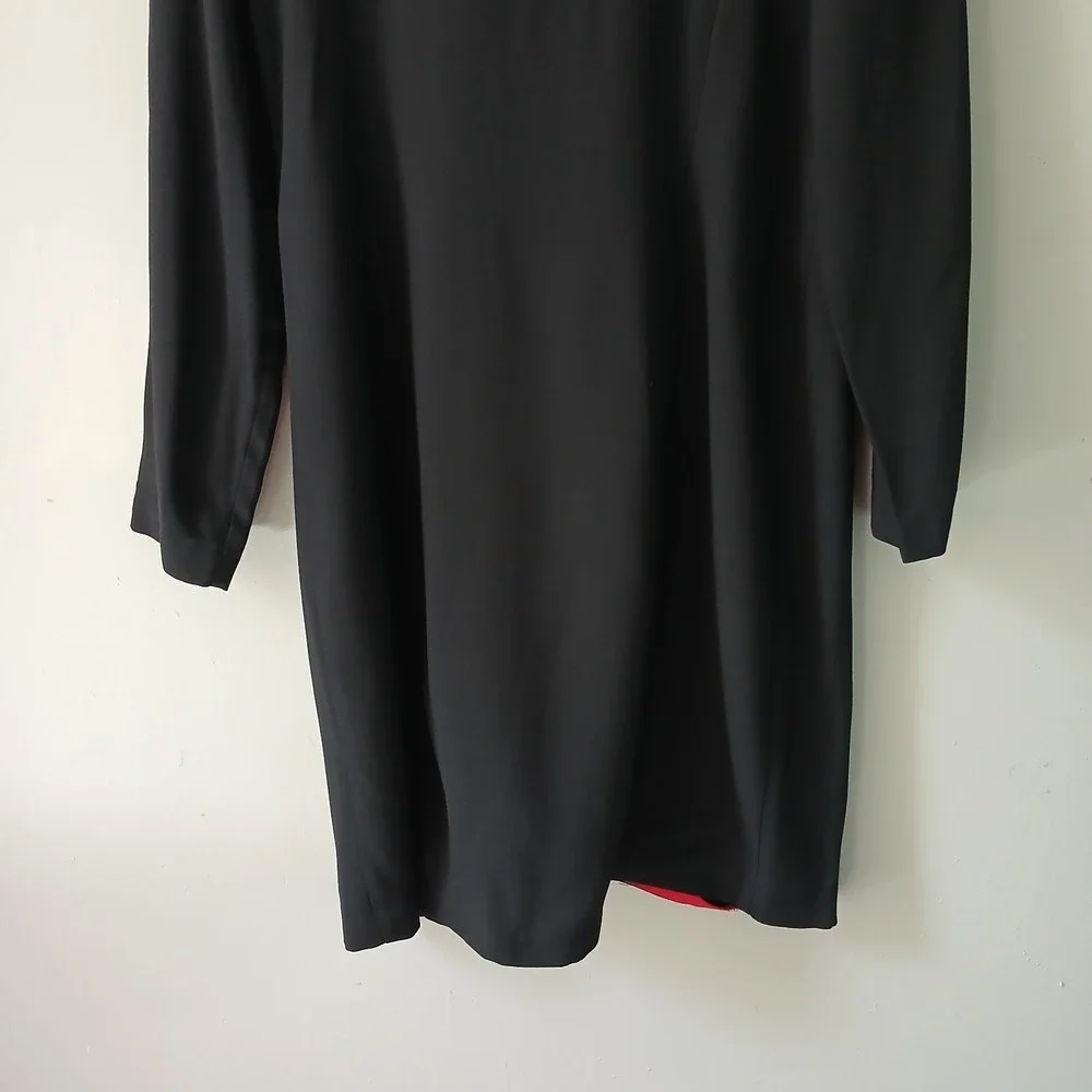 Vintage‎ 3131 1980's Women's Size 8 Midi Wrap Dress Gold Button Shoulder Pads